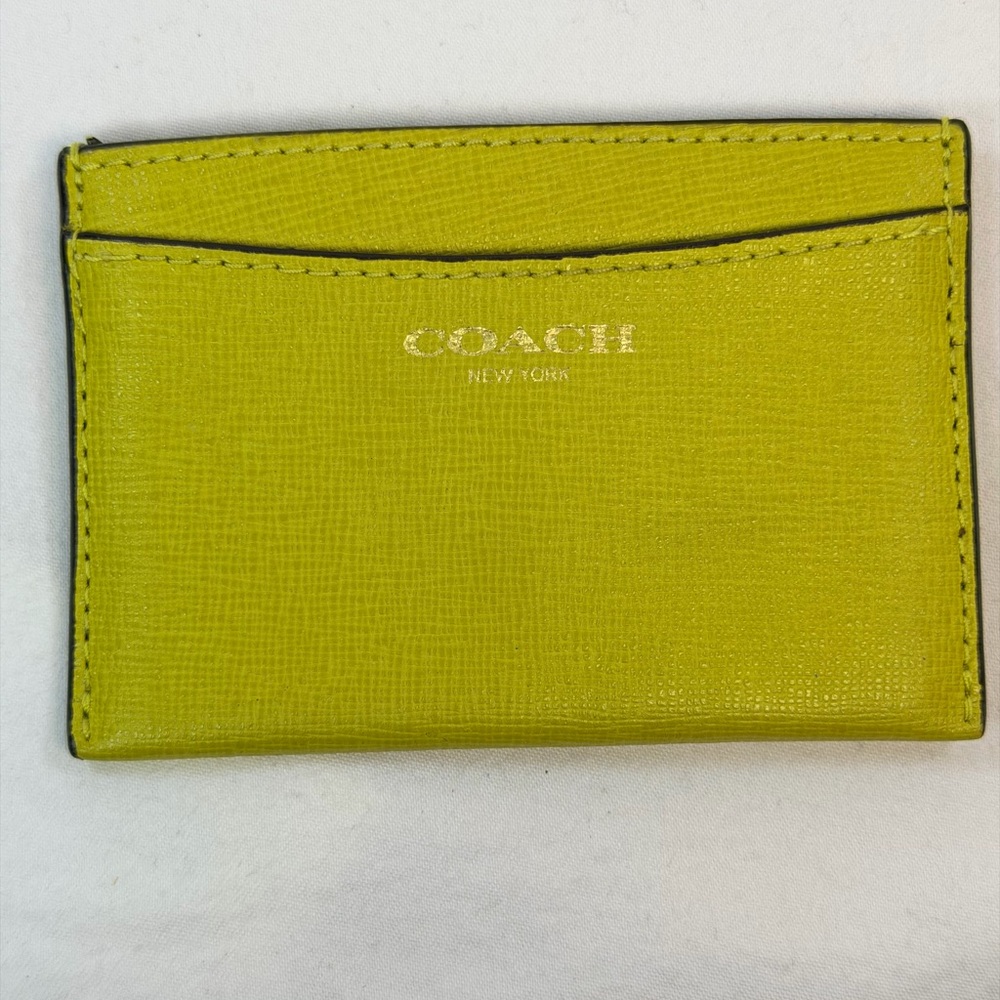 Coach Lime Green Card Holder